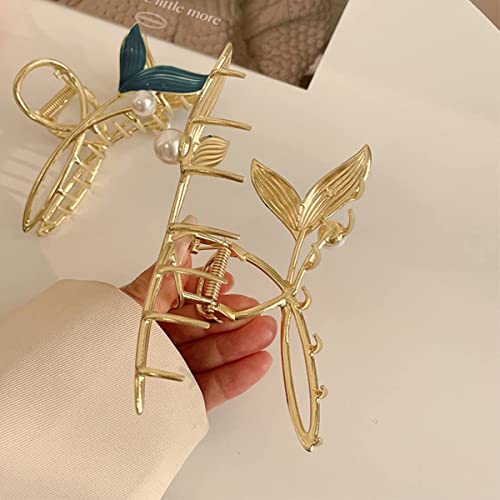 PALAY® Hair Claw Clip for Women Large Stylish Mermaid Pearl Hair Clip Clutcher Ladies Non-Slip Metal Hair Jaw Clips, Strong Hold Elegant Bun Hair Styling Clamp Hair Accessories Gift 3 PCS PALAY® Hair Claw Clip for Women Large Stylish Mermaid Pearl Hair Clip Clutcher Ladies Non-Slip Metal Hair Jaw Clips, Strong Hold Elegant Bun Hair Styling Clamp Hair Accessories Gift 3 PCS